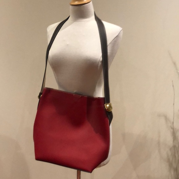 Leather crossbody purse pink/red - Picture 3 of 10